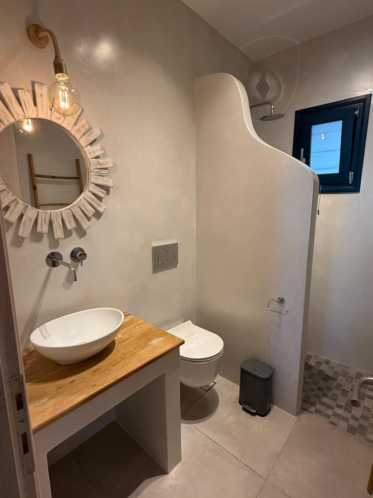 Garden Suite — modern bathroom with walk-in shower