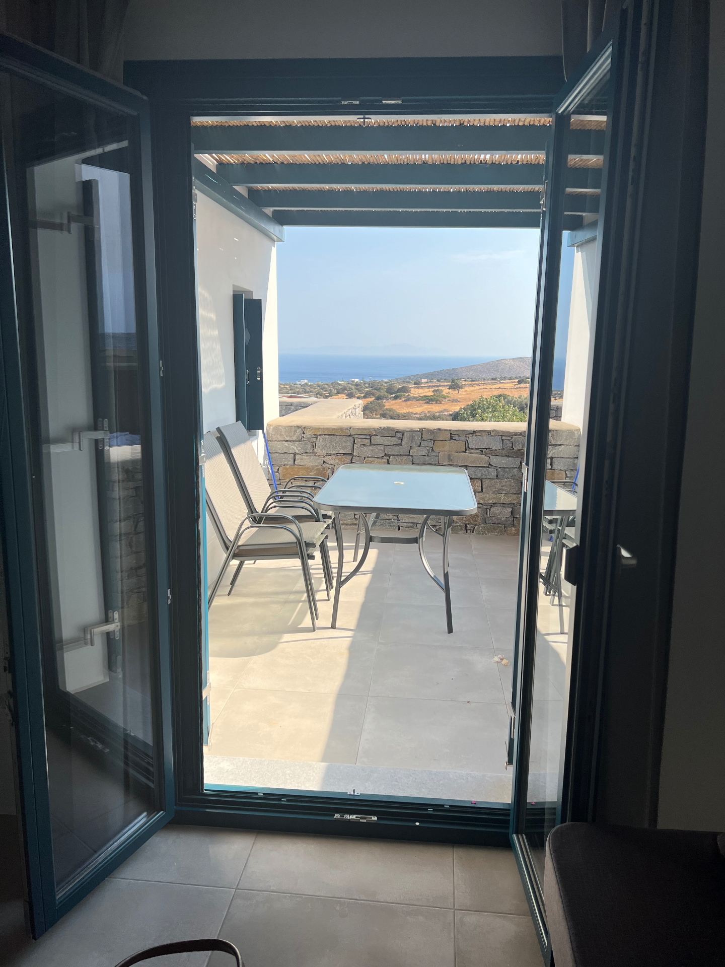 Sky Suite — veranda view capturing the Aegean horizon
