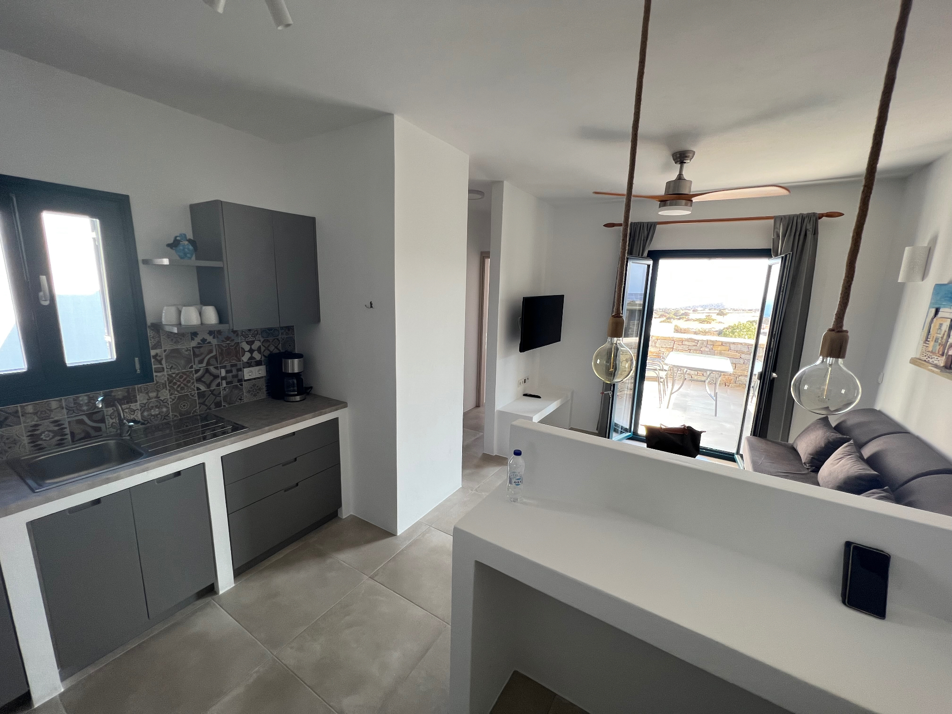 Sky Suite — open-plan living and kitchen area